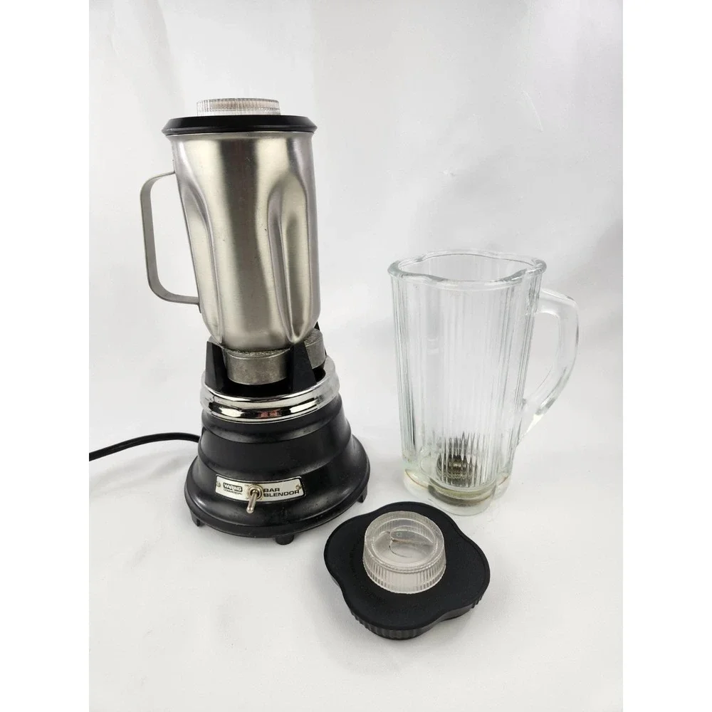 Vintage Waring Commercial Bar Blendor Glass And Stainless Steel Pitcher Blender